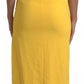 Dolce & Gabbana Yellow One Shoulder Side Slit Sheath Dress