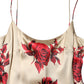 Dolce & Gabbana Beige Floral Spaghetti Strap Sheath Dress