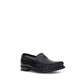 Prada Black Calf Leather Bos Taurus Slip-On Loafers