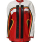 Dolce & Gabbana Multicolor Leather Biker Full Zip Coat Jacket