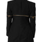 Dolce & Gabbana Black Wool Zipper Detailing Blazer Jacket