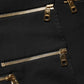 Dolce & Gabbana Black Wool Zipper Detailing Blazer Jacket