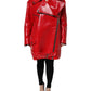 Dolce & Gabbana Red Lambskin Full Zipper Jacket