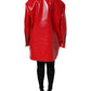 Dolce & Gabbana Red Lambskin Full Zipper Jacket