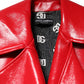 Dolce & Gabbana Red Lambskin Full Zipper Jacket
