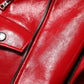 Dolce & Gabbana Red Lambskin Full Zipper Jacket