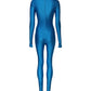 Dolce & Gabbana Blue Nylon Turtleneck Bodycon Jumpsuit Dress
