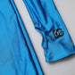 Dolce & Gabbana Blue Nylon Turtleneck Bodycon Jumpsuit Dress