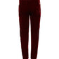 Dolce & Gabbana Red Viscose DG Logo Mid Waist Pants