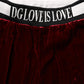 Dolce & Gabbana Red Viscose DG Logo Mid Waist Pants