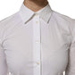 Dolce & Gabbana White Cotton Collared Long Sleeves Top Shirt