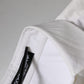 Dolce & Gabbana White Cotton Collared Long Sleeves Top Shirt