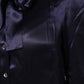 Dolce & Gabbana Dark Purple Silk Ascot Collared Blouse Top