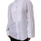Dolce & Gabbana White Cotton Long Sleeves Formal Top Shirt