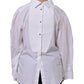 Dolce & Gabbana White Cotton Long Sleeves Formal Top Shirt