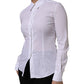 Dolce & Gabbana White Cotton Collared Long Sleeves Top Shirt