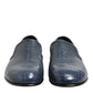 Dolce & Gabbana Blue Exotic Leather Slip On Loafers Men Dress Shoes