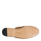 Dolce & Gabbana Beige Rattan Flat Mule Men Sandals Shoes