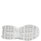 Dolce & Gabbana White Gray Low Top Space Sneakers Shoes
