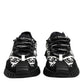 Dolce & Gabbana Black Logo Lace Up Low Top NS1 Sneakers Shoes
