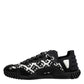 Dolce & Gabbana Black Logo Lace Up Low Top NS1 Sneakers Shoes