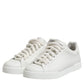 Dolce & Gabbana White Logo Lace Up Low Top Men Sneakers Shoes