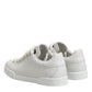 Dolce & Gabbana White Logo Lace Up Low Top Men Sneakers Shoes