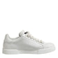 Dolce & Gabbana White Logo Lace Up Low Top Men Sneakers Shoes