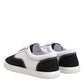 Dolce & Gabbana Black Cotton Canvas Lace Up Men Sneakers Shoes