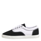 Dolce & Gabbana Black Cotton Canvas Lace Up Men Sneakers Shoes
