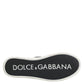 Dolce & Gabbana Black Cotton Canvas Lace Up Men Sneakers Shoes