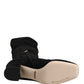 Dolce & Gabbana Black Suede Leather Knee High Boots Shoes