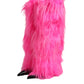 Dolce & Gabbana Pink Faux Fur Leather High Heels Boots Shoes