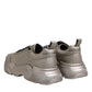 Dolce & Gabbana Silver DAYMASTER Leather Men Sneakers Shoes
