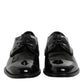 Dolce & Gabbana Black Patent Leather Derby Formal Dress Shoes