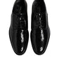 Dolce & Gabbana Black Patent Leather Derby Formal Dress Shoes