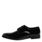 Dolce & Gabbana Black Patent Leather Derby Formal Dress Shoes