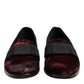 Dolce & Gabbana Red Velvet Men Slip On Loafers Dress Shoes