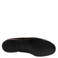 Dolce & Gabbana Red Velvet Men Slip On Loafers Dress Shoes