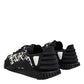 Dolce & Gabbana Black Logo Lace Up Low Top NS1 Sneakers Shoes