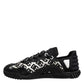 Dolce & Gabbana Black Logo Lace Up Low Top NS1 Sneakers Shoes