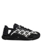 Dolce & Gabbana Black Logo Lace Up Low Top NS1 Sneakers Shoes