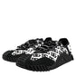 Dolce & Gabbana Black Logo Lace Up Low Top NS1 Sneakers Shoes