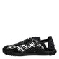 Dolce & Gabbana Black Logo Lace Up Low Top NS1 Sneakers Shoes