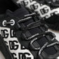 Dolce & Gabbana Black Logo Lace Up Low Top NS1 Sneakers Shoes