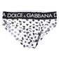 Dolce & Gabbana White Heart Printed Regular Brief Underwear