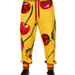Dolce & Gabbana Yellow Cherry Print Jogger Sweatpants Pants