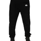 Dolce & Gabbana Black Cotton Crown Jogger Sweatpants Pants