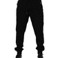 Dolce & Gabbana Black Cotton Men Jogger Sweatpants Pants