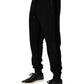 Dolce & Gabbana Black Cotton Men Jogger Sweatpants Pants